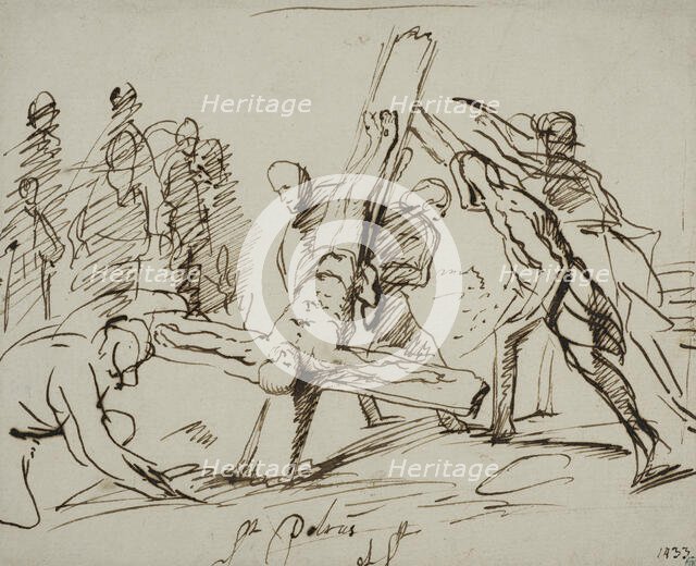 Crucifixion of St. Peter. Creator: Philip Koninck.