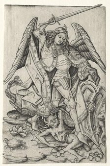 Saint Michael, third quarter 15th century. Creator: Master E. S. (German).