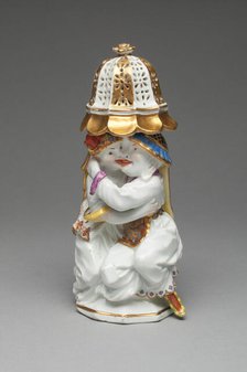 Sugar Caster with Cover (one of a pair), Meissen, c. 1737. Creator: Meissen Porcelain.