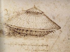 Drawing of an armoured tank, ca 1485. Artist: Leonardo da Vinci (1452-1519)