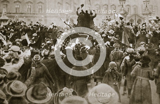 Celebrating the end of the First World War, London, November 1918. Artist: Unknown