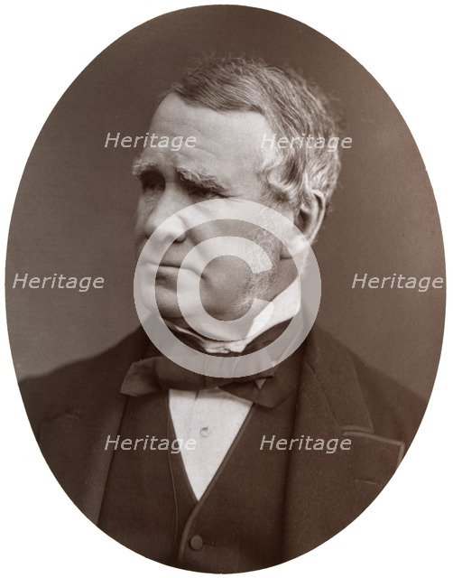 Sir John Hawkshaw, FRS, British civil engineer, 1877.Artist: Lock & Whitfield