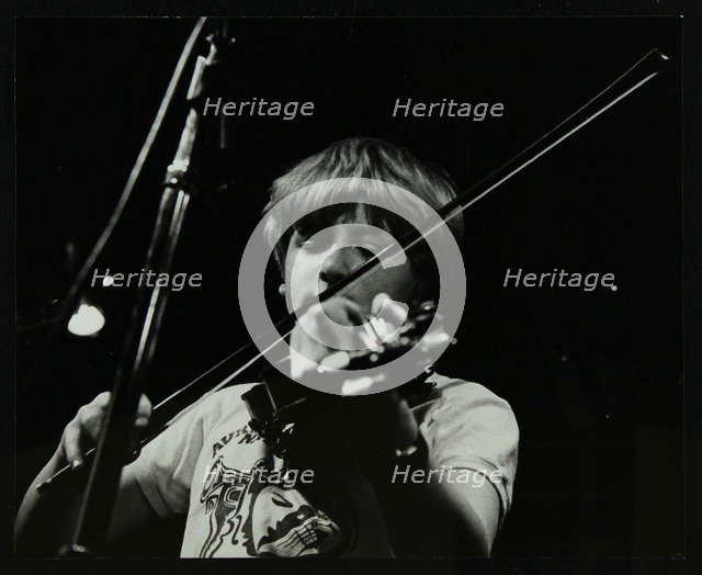 Jazz violinist Christian Garrick playing at The Stables, Wavendon, Buckinghamshire. Artist: Denis Williams