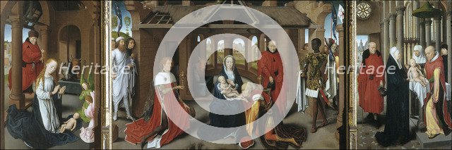 Nativity. The Adoration of the Magi. The Presentation of Jesus at the Temple, 1479-1480. Artist: Memling, Hans (1433/40-1494)