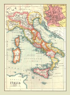 Map of 'Italia', (1902).  Creator: Unknown.