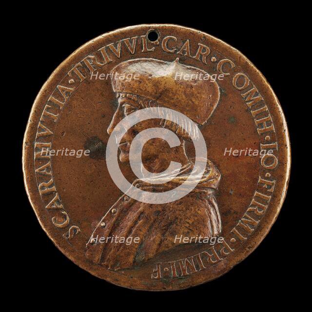 Scaramuccia di Gianfermo Trivulzio, died 1527, Bishop of Como 1508, Cardinal 1517 [obverse]. Creator: Unknown.