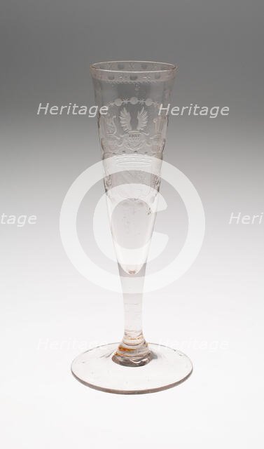 Champagne Glass, Bohemia, c. 1800. Creator: Bohemia Glass.