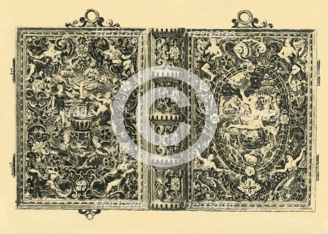 Gold book cover, 19th century, (1881).  Creator: John Watkins.