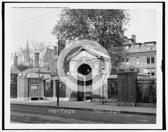 McKean or Porcelain Gate, Harvard University, Mass., between 1900 and 1906. Creator: Unknown.