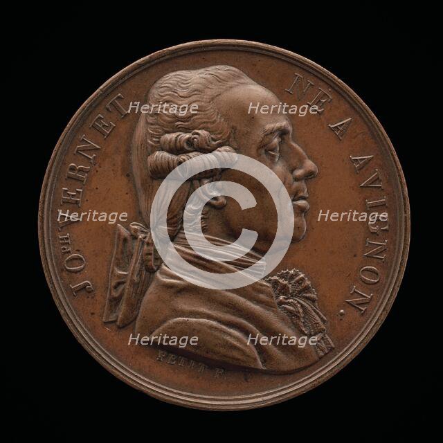 Claude-Joseph Vernet, 1714-1789, Painter [obverse], 1826. Creator: Louis Michel Petit.