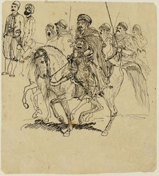 Arab Horsemen, n.d. Creator: Rodolphe Bresdin.