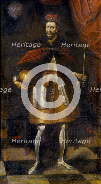Portrait of King Wladyslaw II. Jagiello, 1677. Artist: Trycjusz (Tricius or Tretko), Jan (ca 1620-1692)