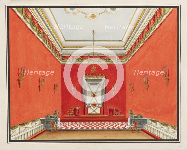 Masonic Lodge. From "Rite Ecossais Philosophique", c1815. Creator: Anonymous.