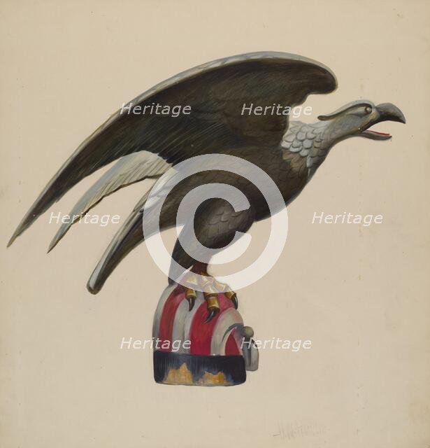 Pilot House Figure (Eagle), c. 1937. Creator: Vincent McPharlin.