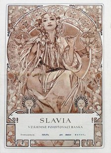 Insurance policy of of Slavia Insurance Company, 1942. Creator: Mucha, Alfons Marie (1860-1939).