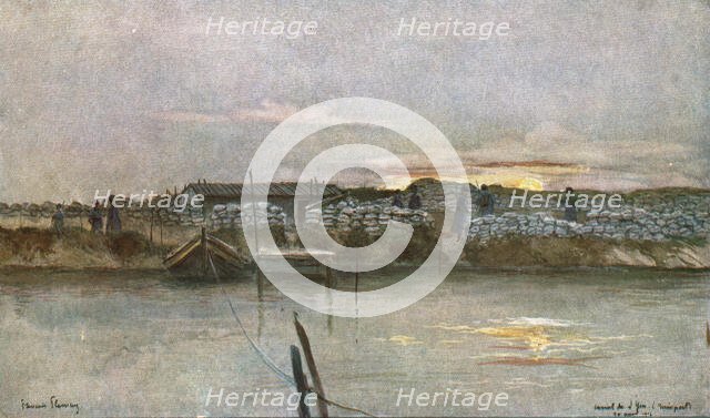 ''Le Canal de l'Yser a Nieuport.', 1916. Creator: Francois Flameng.