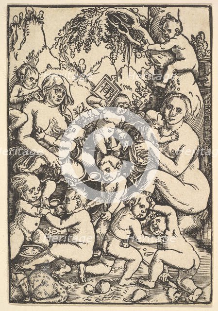 Two Mothers with Children (Die Kinderaue), ca. 1512. Creator: Hans Baldung.