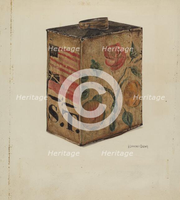 Toleware Canteen, c. 1938. Creator: H. Langden Brown.