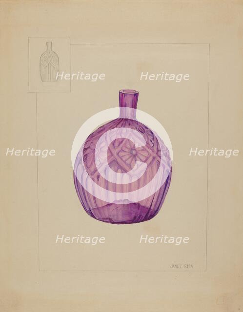 Bottle, c. 1937. Creator: Janet Riza.