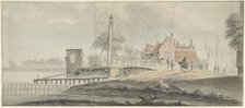 The lock at Spaarndam, 1775. Creator: Hendrik Spilman.