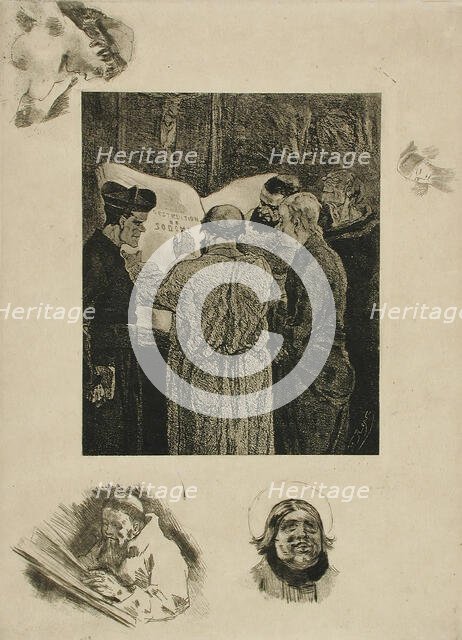 Chez les Trappistes, 1891. Creator: Félicien Rops.