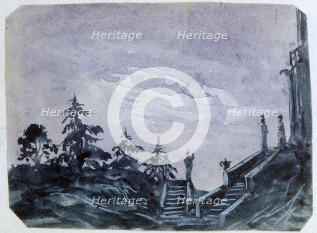 'Fantasy Castle in Moonlight II', 1820-1876. Artist: George Sand
