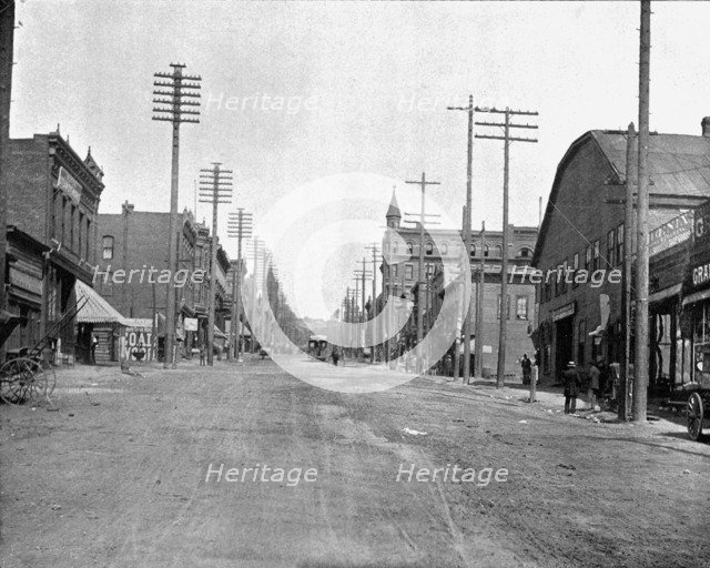 Main Street, Butte City, Montana, USA, c1900. Creator: Unknown.
