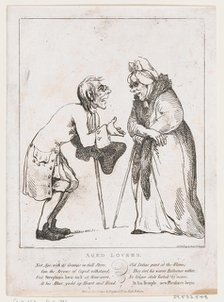 Aged Lovers, January 2, 1797., January 2, 1797. Creator: Thomas Rowlandson.