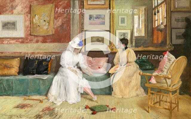 A Friendly Call, 1895. Creator: William Merritt Chase.