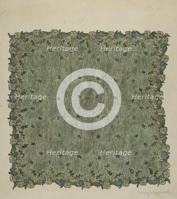Evening Handkerchief, 1935/1942. Creator: Mary Fitzgerald.