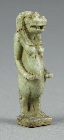 Amulet of Taweret, Egypt, Third Intermediate Period-Late Period (about 1069-332 BCE). Creator: Unknown.