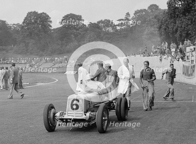 ERA of P Aitken at Crystal Palace, London, 1939. Artist: Bill Brunell.