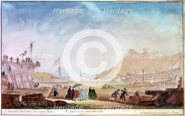 'The Marina of Brest', c1750-1810. Artist: Nicolas Marie Ozanne