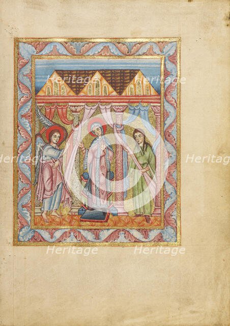 The Annunciation; Sacramentary, about 1025-1050. Creator: Unknown.