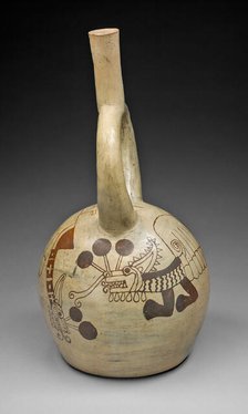Stirrup Vessel Depicting a Supernatural Being within a Shell, 100 B.C./A.D. 500. Creator: Unknown.