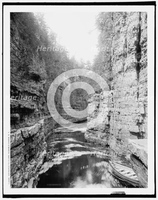 Entrance to flume, Ausable Chasm, N.Y., between 1900 and 1906. Creator: Unknown.
