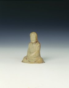 Soapstone luohan and stand, early Qing dynasty, China, 17th century. Artist: Unknown