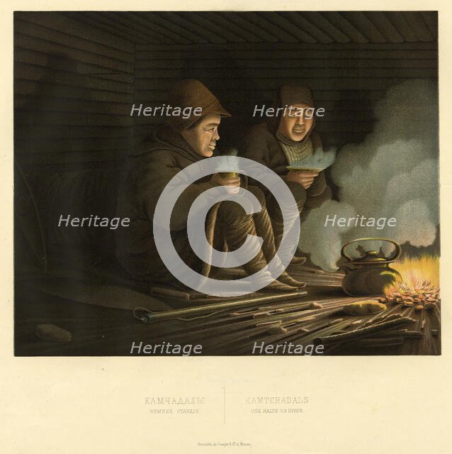 Kamchadals. Winter Station, 1856. Creator: Ivan Dem'ianovich Bulychev.