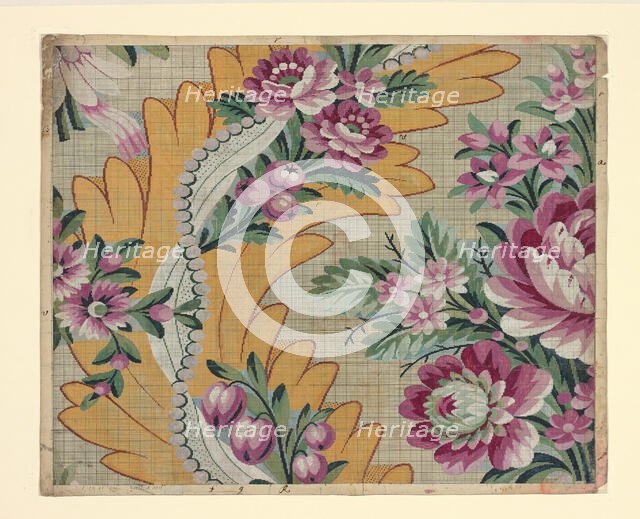 Mise-en-carte (Point-paper), France, 1787. Creator: Germain Frères.