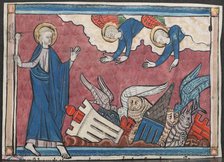 Miniature from a Manuscript of the Apocalypse: The Fall of Babylon, c. 1295. Creator: Unknown.
