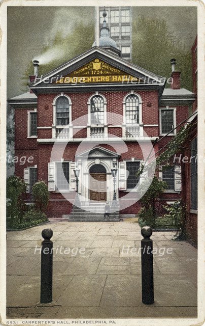 Carpenters' Hall, Philadelphia, Pennsylvania, USA, 1901. Artist: Unknown