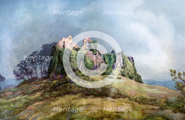 Oystermouth Castle, near Swansea, Wales, 1924-1926.Artist: FC Varley