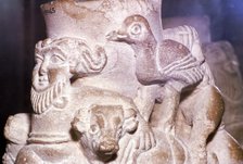 Sumerian Libation Vase Hero Gilgamesh, Bulls and Birds from Warka, Uruk, South Iraq, c2000 BC. Artist: Unknown.