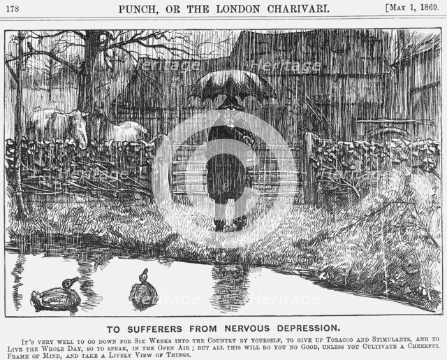 'To Sufferers from Nervous Depression', 1869. Artist: Unknown