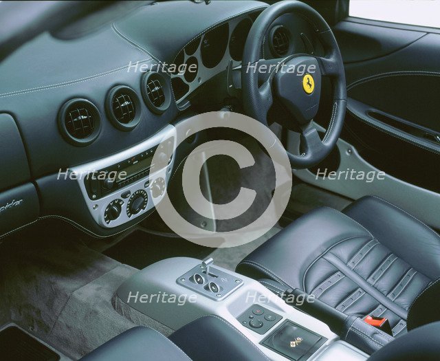 2001 Ferrari 360 Modena spider interior. Artist: Unknown.