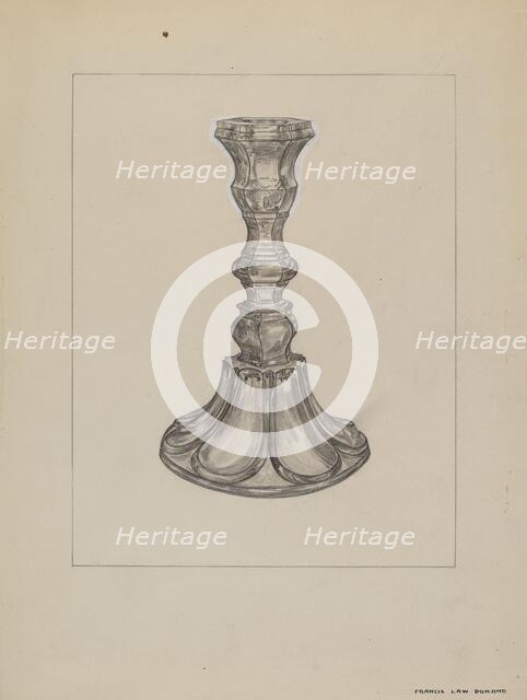 Candlestick, c. 1937. Creator: Francis Law Durand.