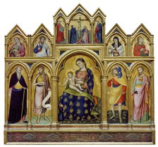 Madonna and Child, the Crucifixion, and Saints, c1380-1389. Creator: Caterino Veneziano.