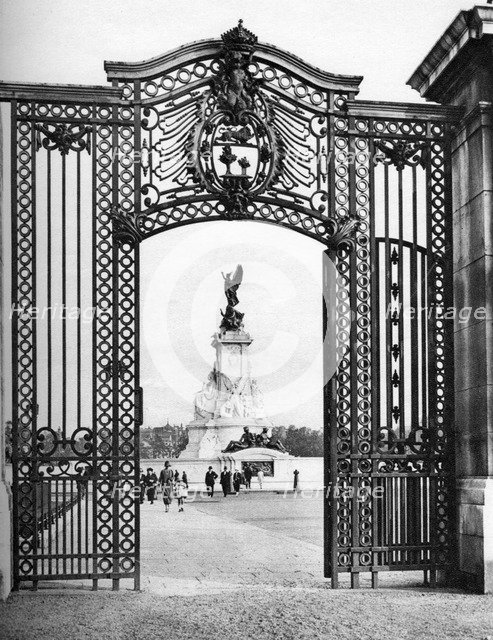 Wought-iron gates, Buckingham Palace, London, 1926-1927.Artist: McLeish