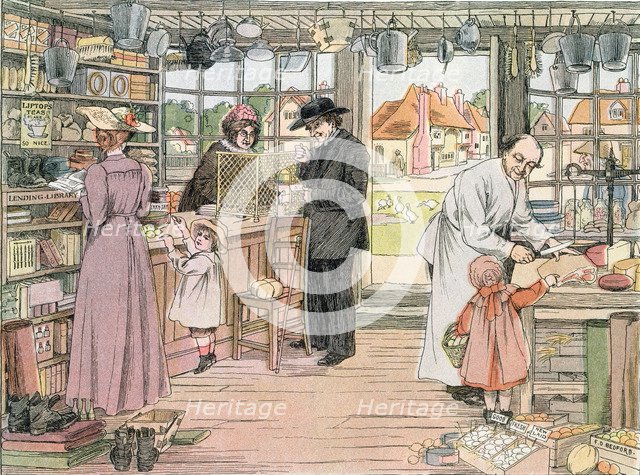 The General Store, 1899. From The Book of Shops, 1899. Artist: Francis Donkin Bedford
