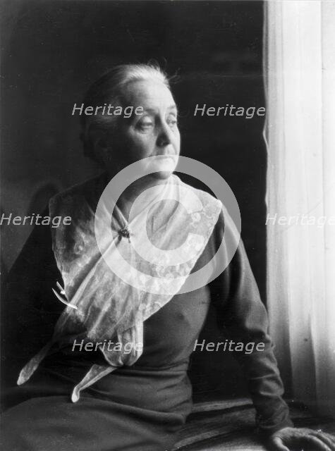 Portrait in profile of Anna Lindhagen (1870-1941), municipal and social politician who..., 1930-1940 Creator: Unknown.